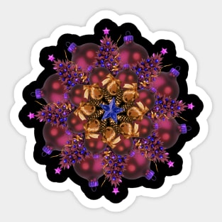 purple ornaments mandala Sticker